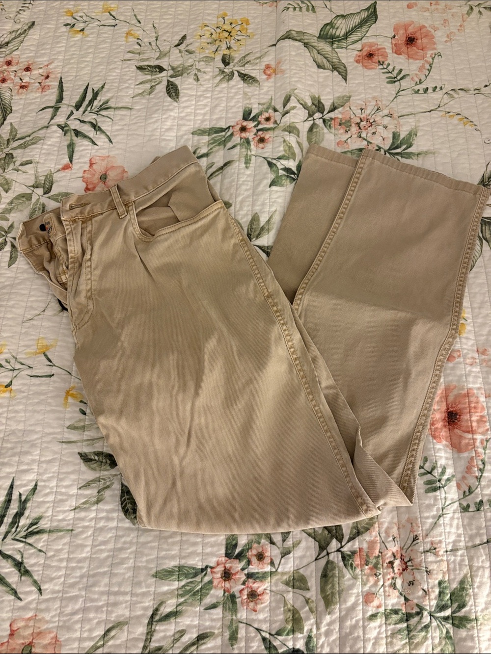 Faherty Men's Straight-Leg Pants in Light Khaki